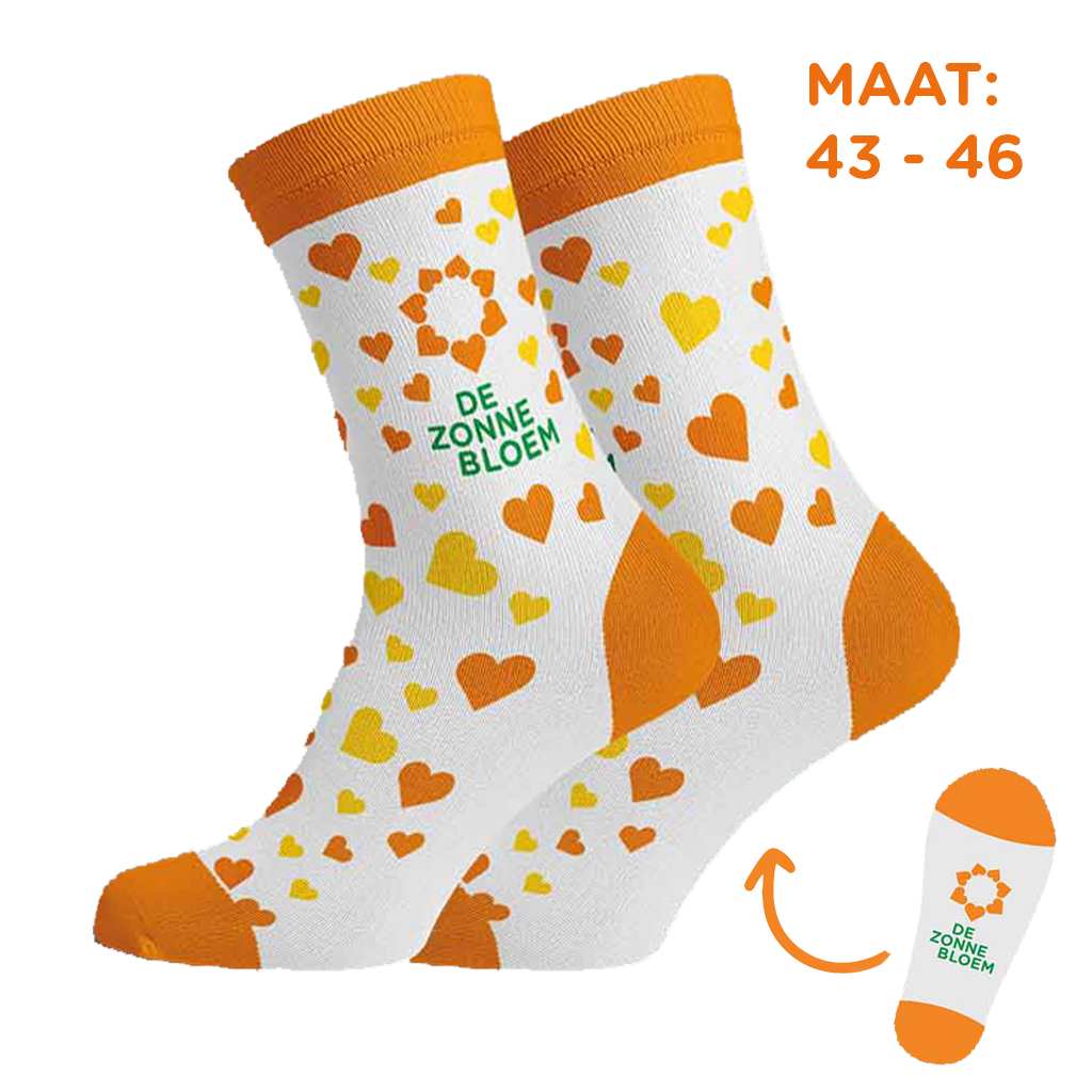 ZB0144 - Zonnebloem sokken <br>Maat 43 - 46