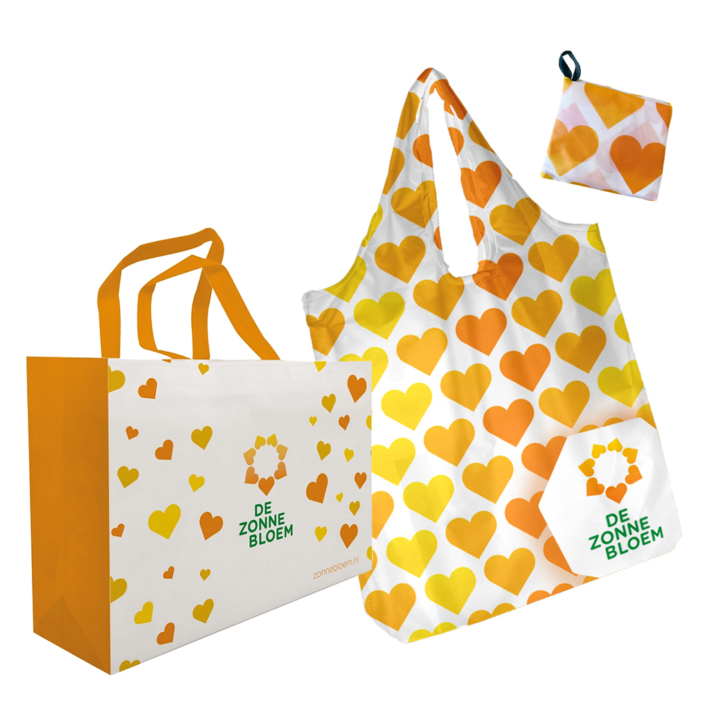 ZB0175 -  Set Zonnebloem boodschappentasjes (2 stuks)