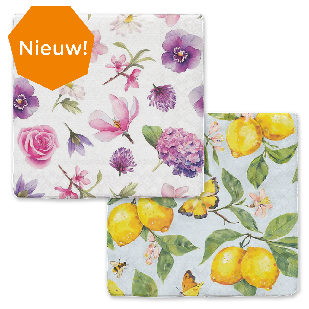 ZB0209 - Combipakket servetten vrolijk voorjaar
